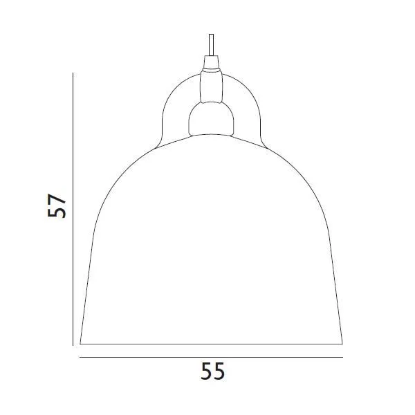 Bell Pendant Large Grey