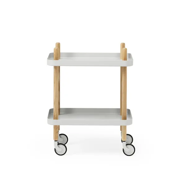 Block Trolley Light Gray/ Oak
