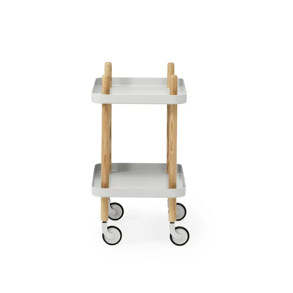 Block Trolley Light Gray/ Oak