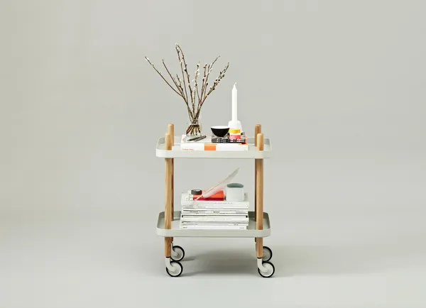 Block Trolley Light Gray/ Oak