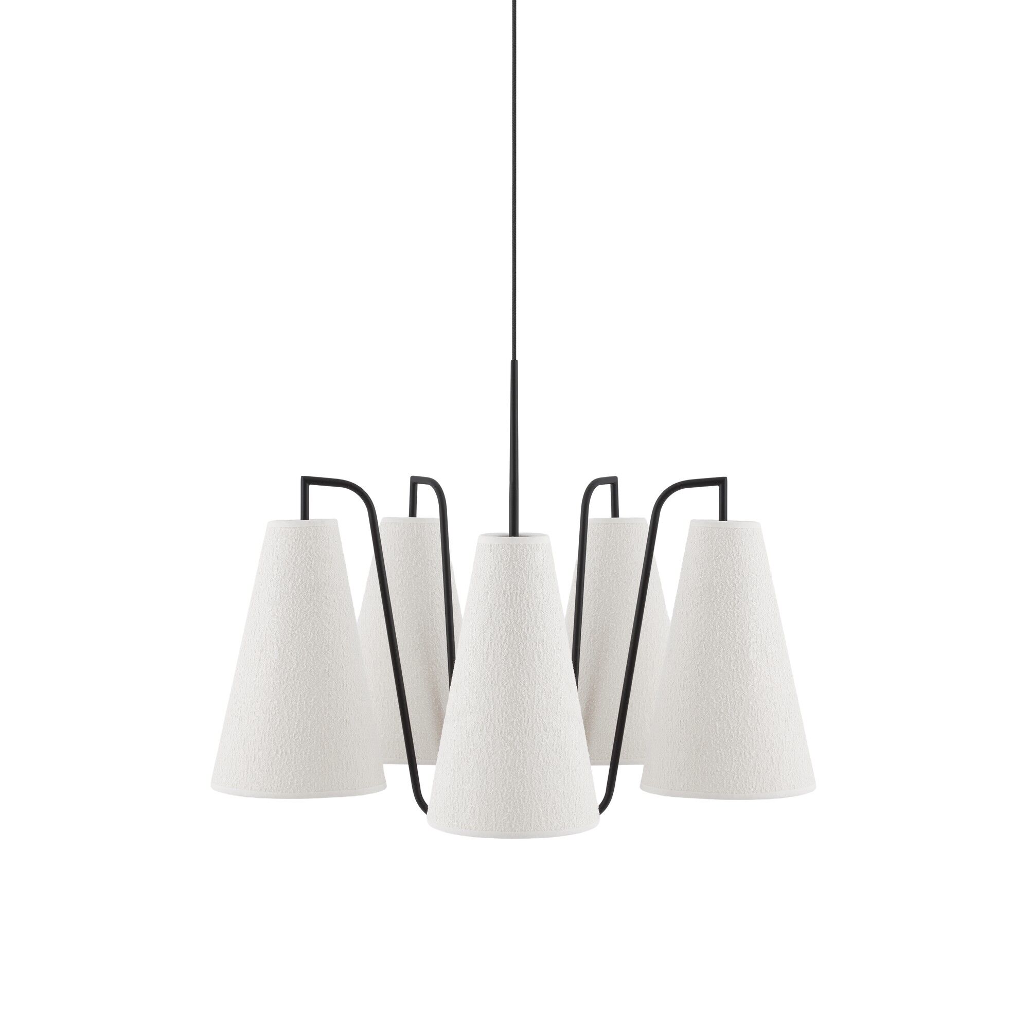 Lou 5 Pendel Vit Boucl&eacute;/Svart