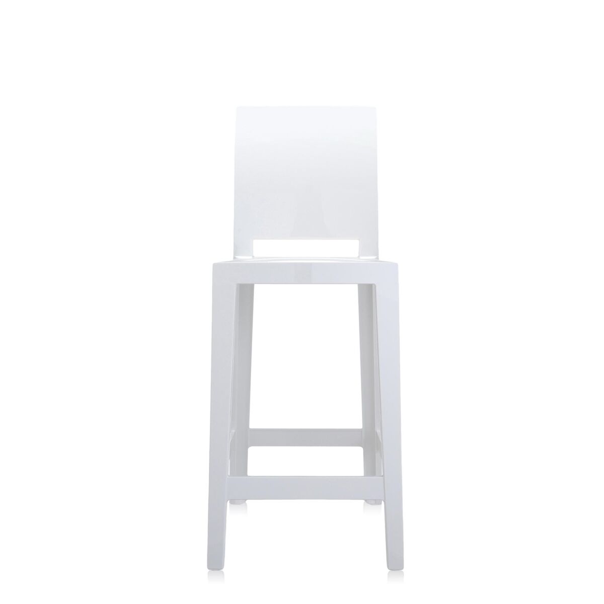 One More Please Barstool H65 Glossy White