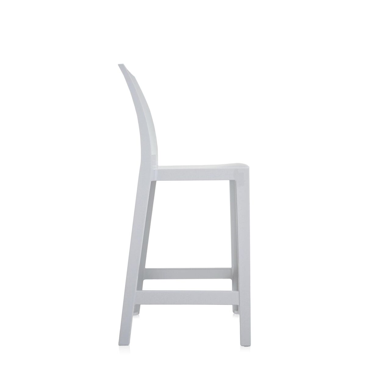 One More Please Barstool H65 Glossy White
