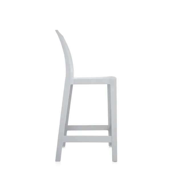One More Please Barstool H65 Glossy White