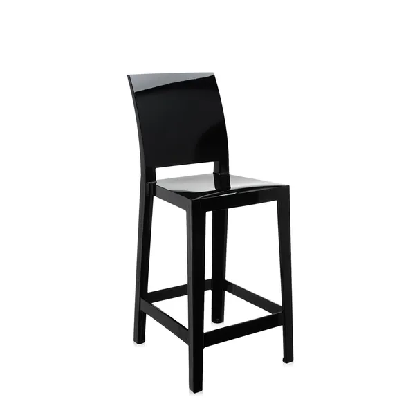 One More Please Barstool H65 Glossy Black