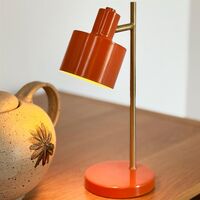 Ocean Mini bærbar bordlampe LED orange/messing
