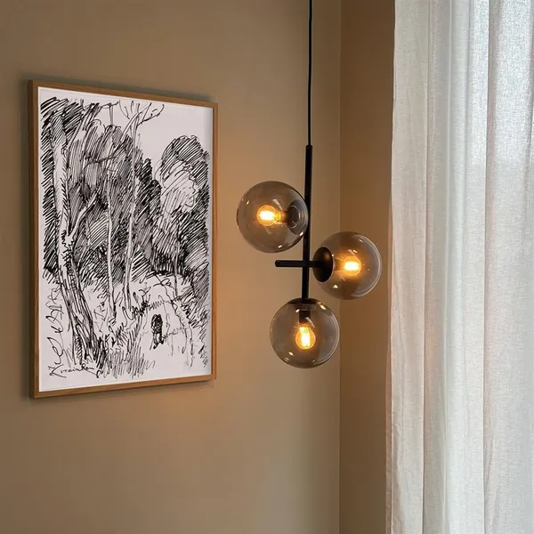 Lampada a sospensione Como nera