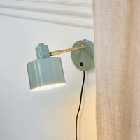 Ocean Wandlamp Olijf/Messing