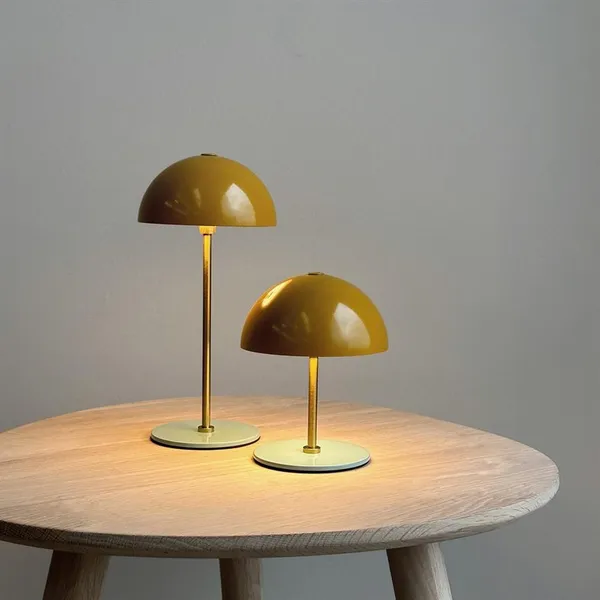 Along Mini Portable Table Lamp LED Set 2 pcs Curry/Turquoise/Brass
