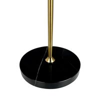 Lámpara de mesa portátil Moonlight LED en negro, mármol y latón