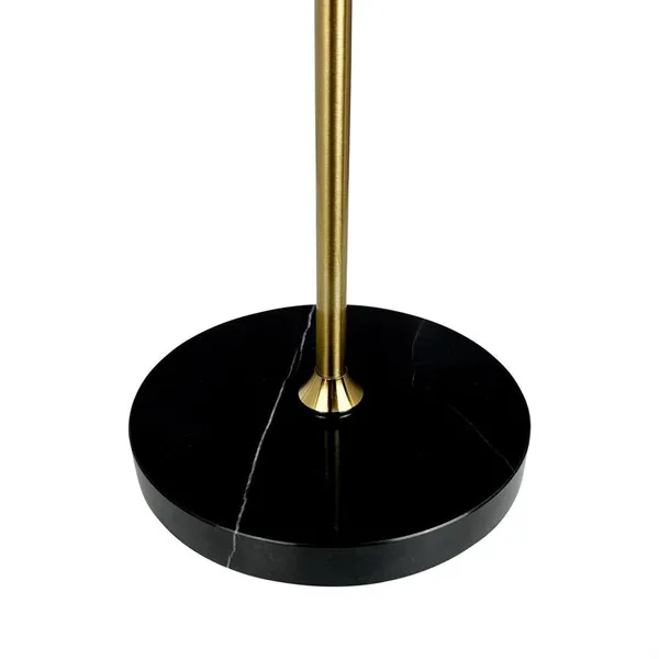 Lámpara de mesa portátil Moonlight LED en negro, mármol y latón