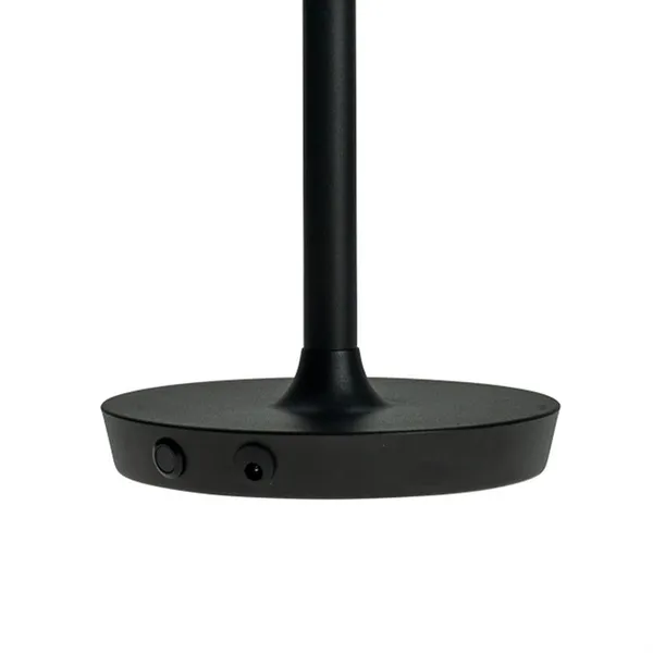 Lámpara de mesa portátil Valencia LED negra