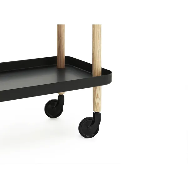 Block Trolley Black/ Oak