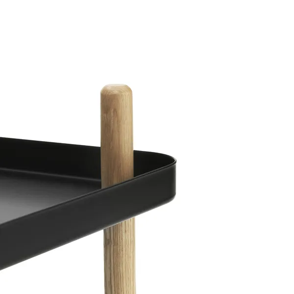 Block Trolley Black/ Oak