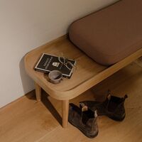 Serena Bench Natural Oak/Dusty Rose