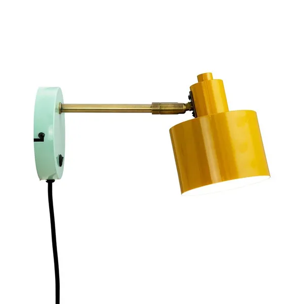 Ocean Wall Lamp Curry/Turquoise/Brass