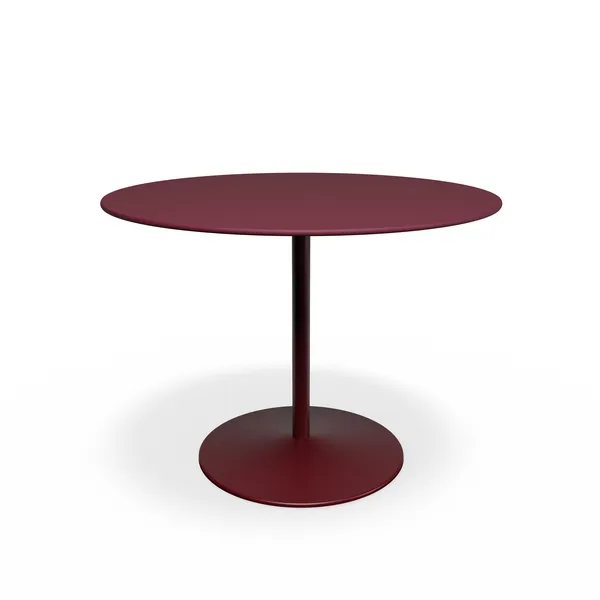 Panton kahvila- ja ruokapöytä Ø100, 4154-Forbo Burgundy linoleumi