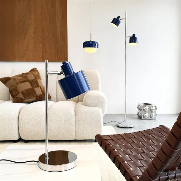 Ocean Table Lamp Blue/Chrome