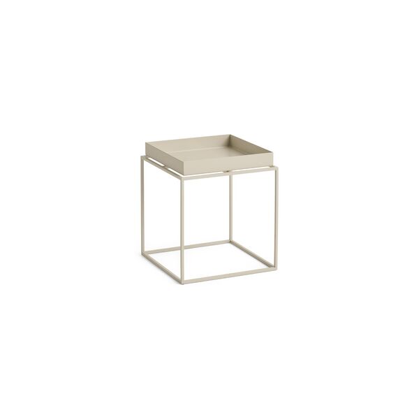 Tray Beistelltisch Klein Warm Beige/Stahl