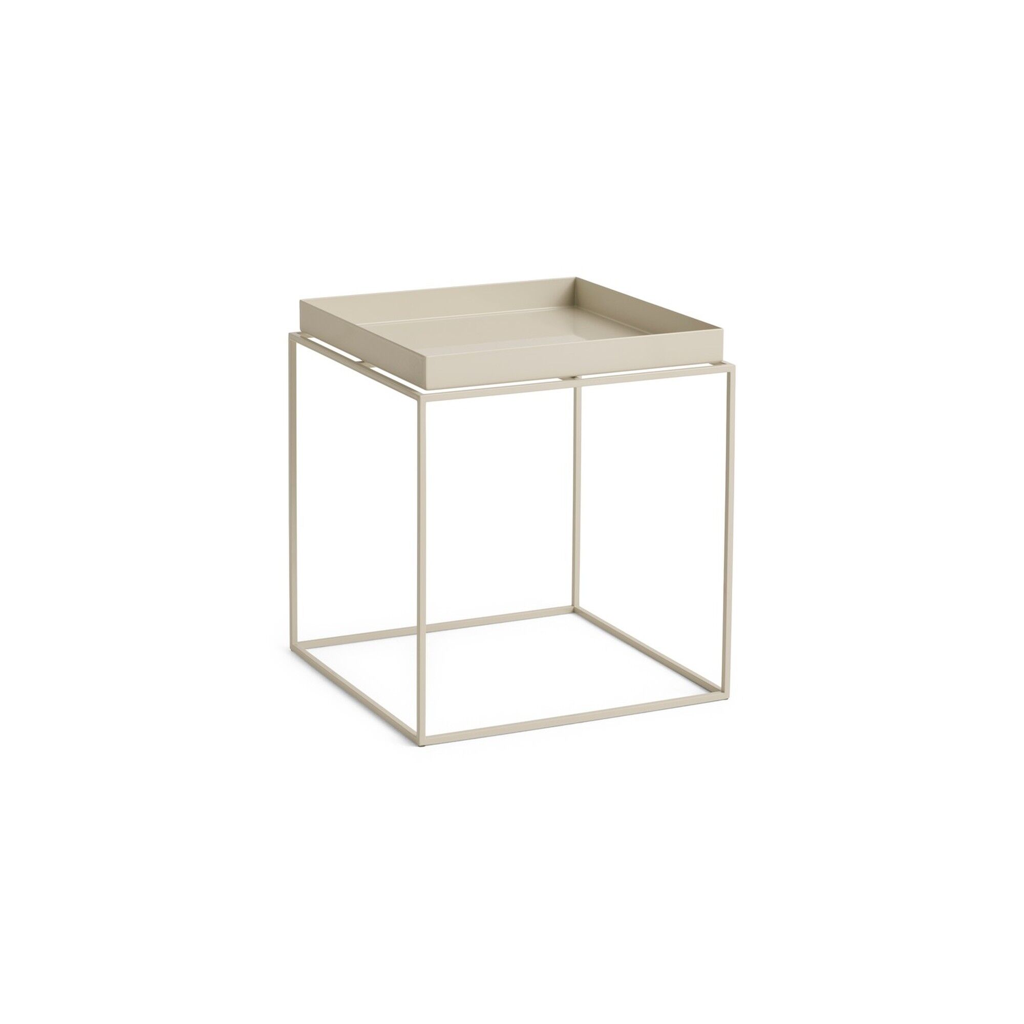 Tray Sofabord Medium Varm Beige/Stål