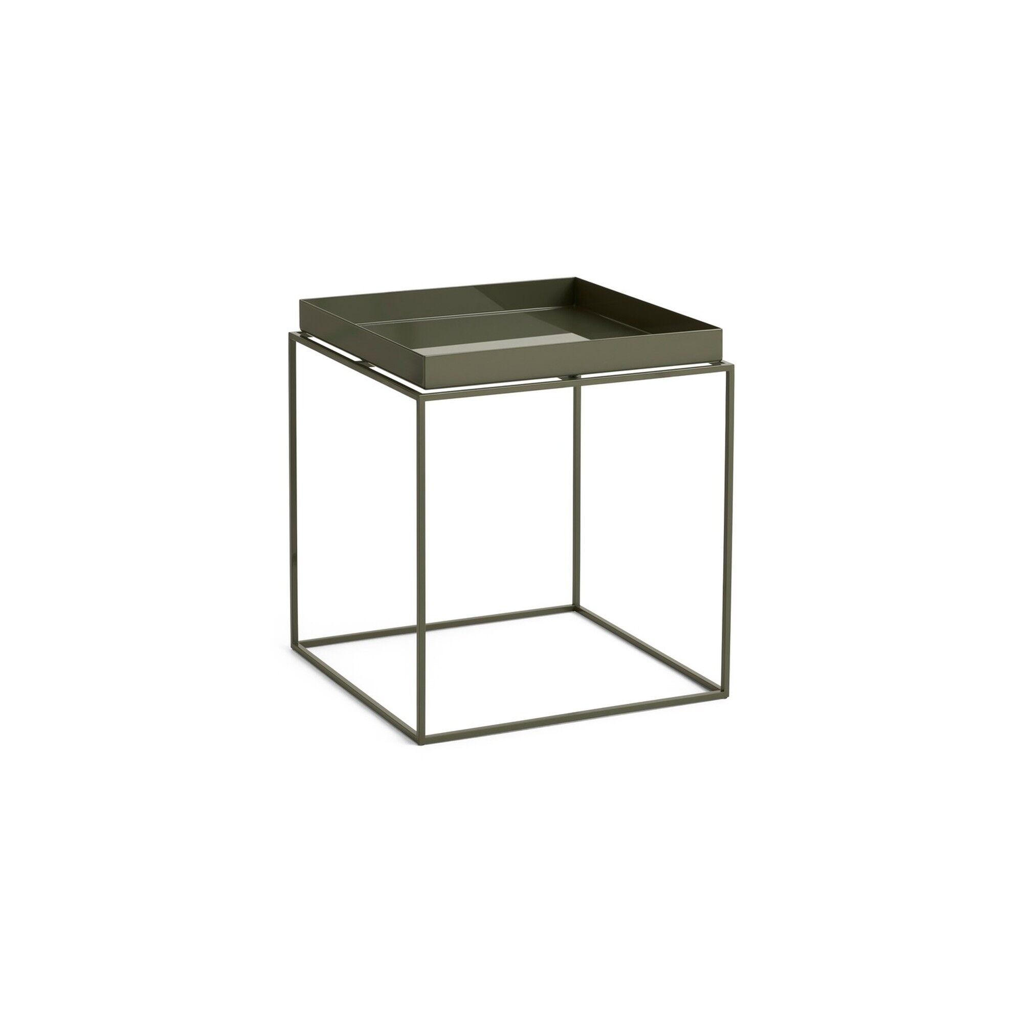 Tray Sofabord Medium Olivengrøn/Stål