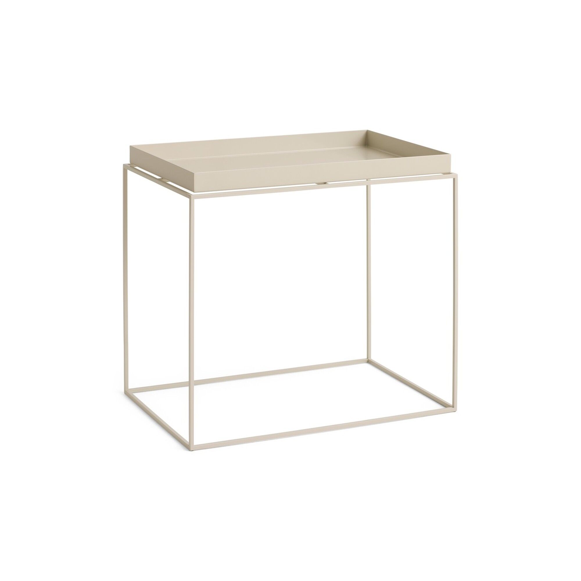 Tray Sofabord Stor Varm Beige/Stål