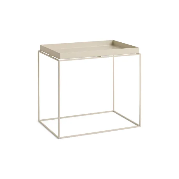 Tray Couchtisch Groß Warmbeige/Stahl