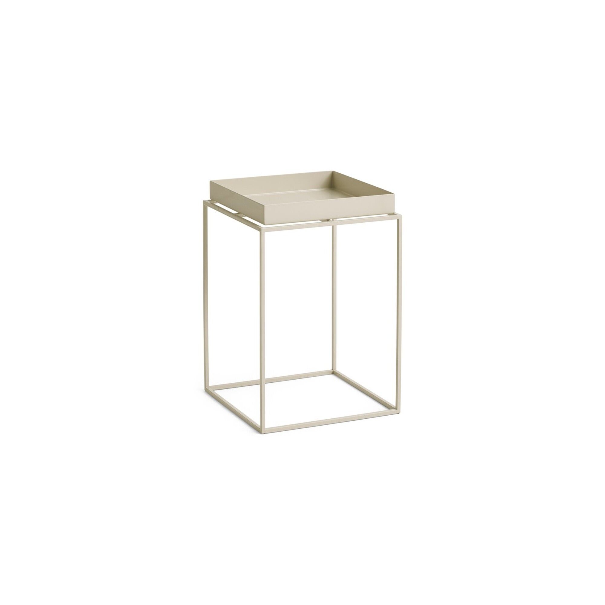 Tray Sofabord Høj Varm Beige/Stål