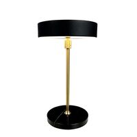Lámpara de mesa portátil Moonlight LED en negro, mármol y latón