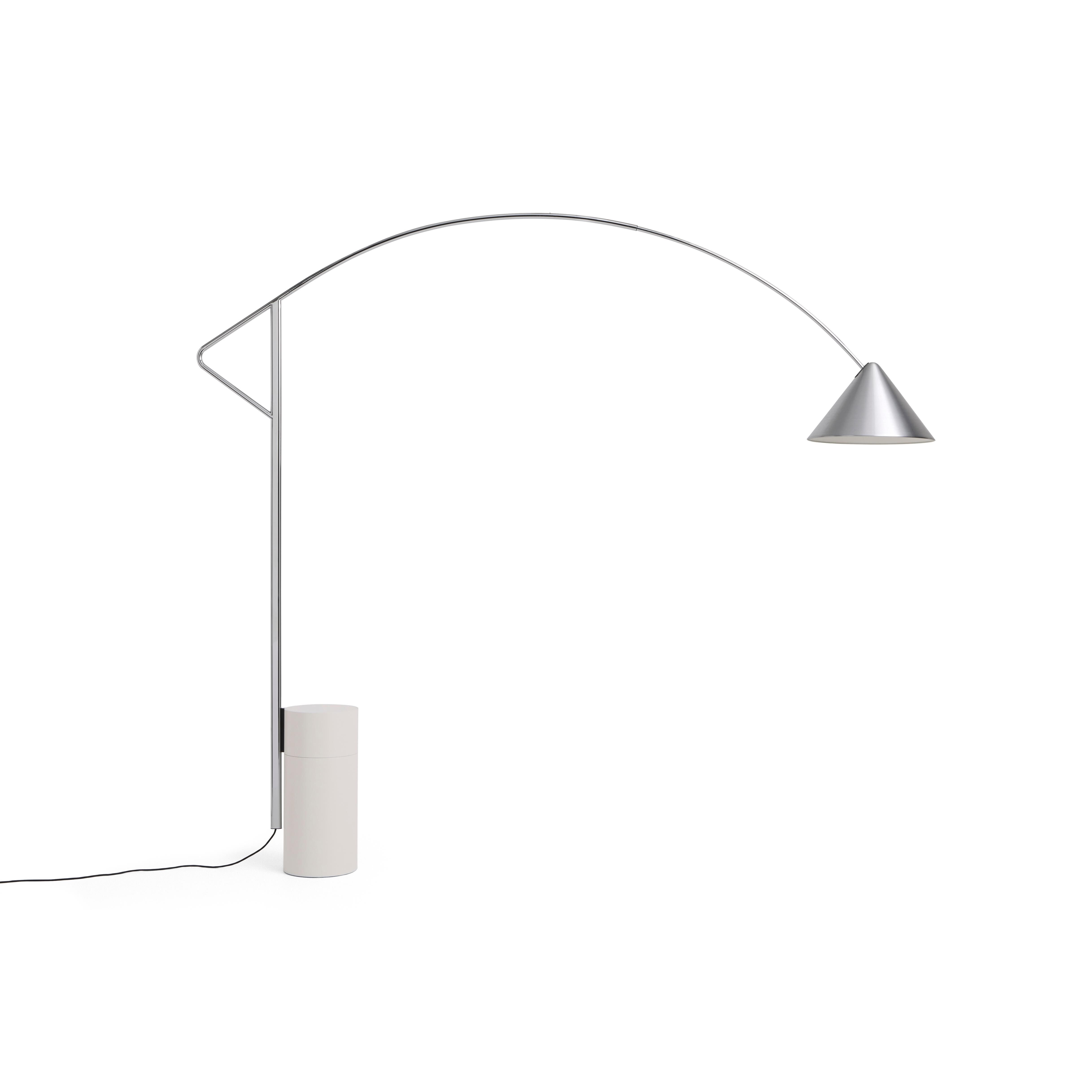 Compass Gulvlampe Børstet Aluminium