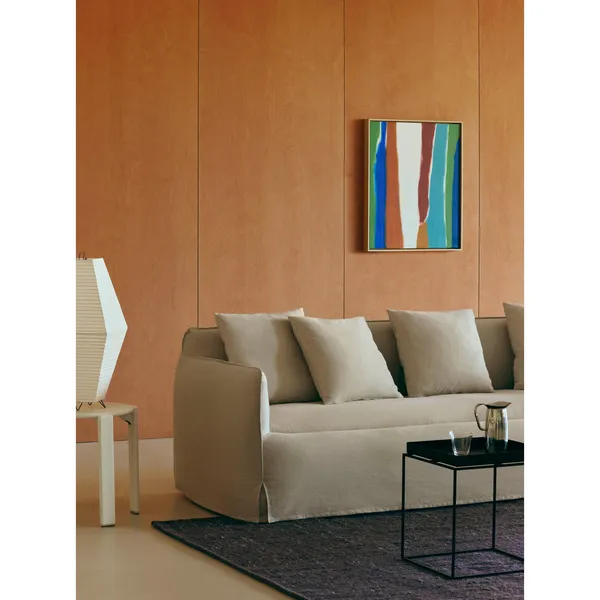 Tray Couchtisch Groß Warmbeige/Stahl