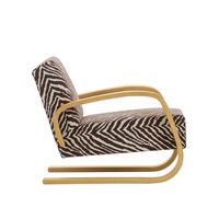 400 "Tank" fotelja, Honey lakirana/smeđa/bijela