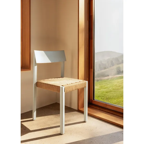 Mauro Dining Chair Linen Blue Oak/Paper Cord