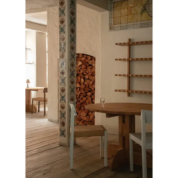 Mauro Dining Chair Linen Blue Oak/Paper Cord