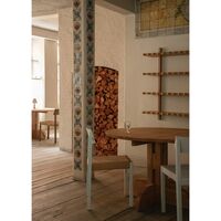 Mauro Dining Chair Linen Blue Oak/Paper Cord