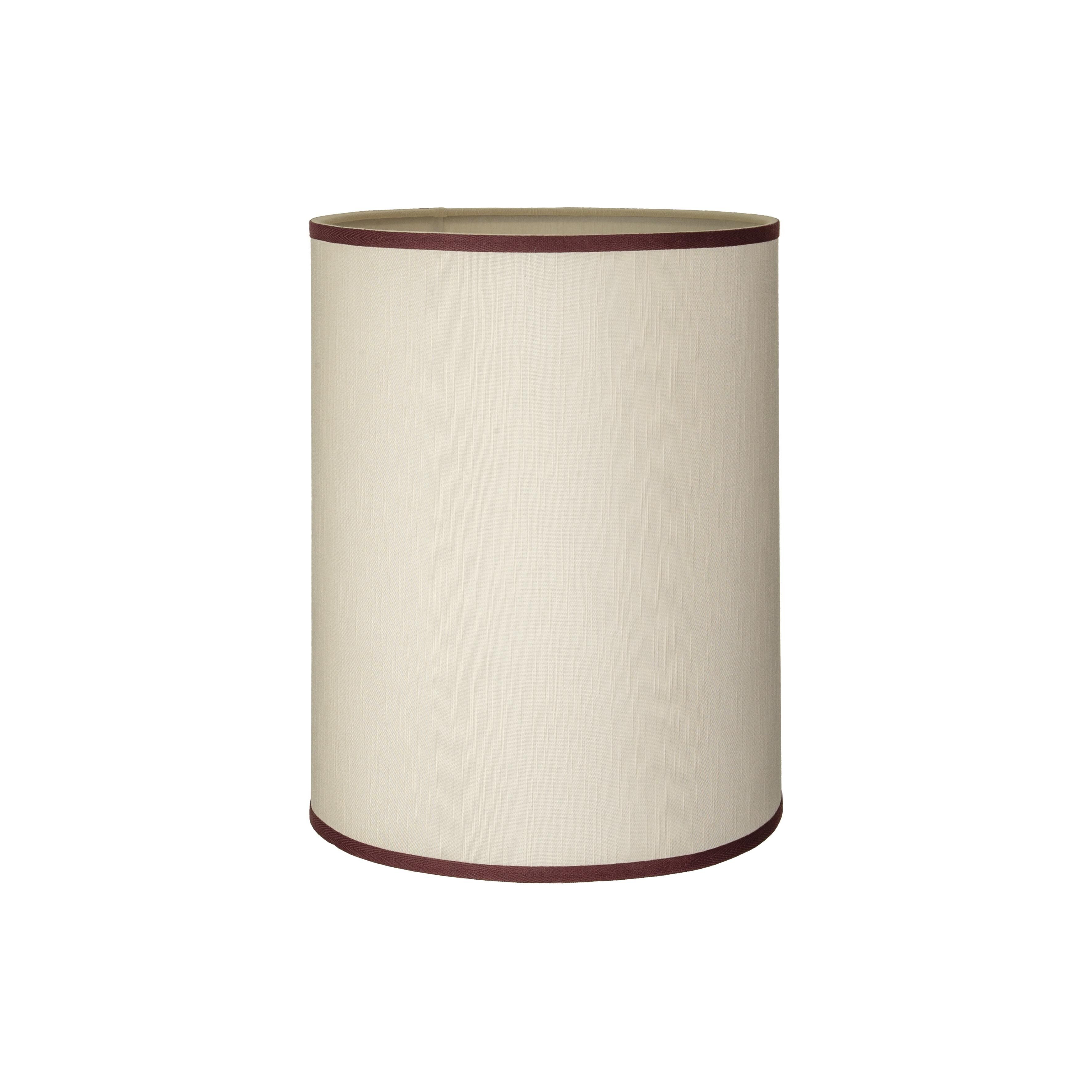 Cylinder Lampeskjerm Liten Sand/Bordeaux