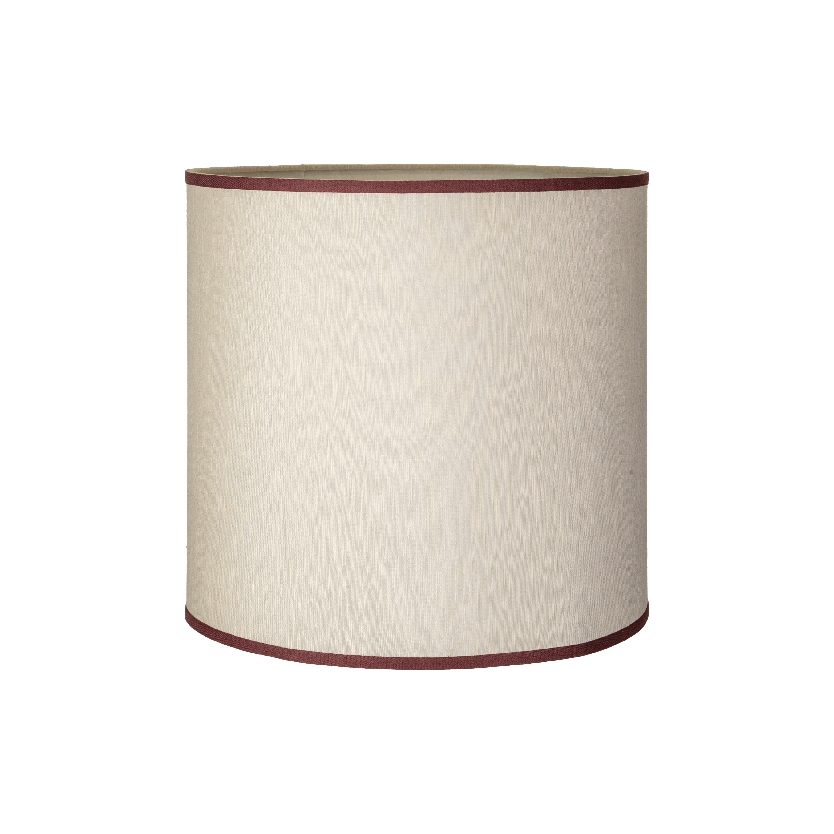 Cylinder Lampeskjerm Stor Sand/Bordeaux