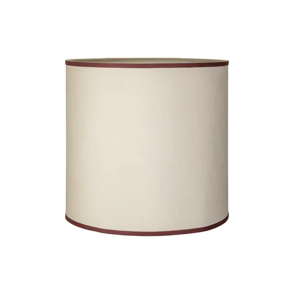Cylinder Lampeskærm Stor Sand/Bordeaux
