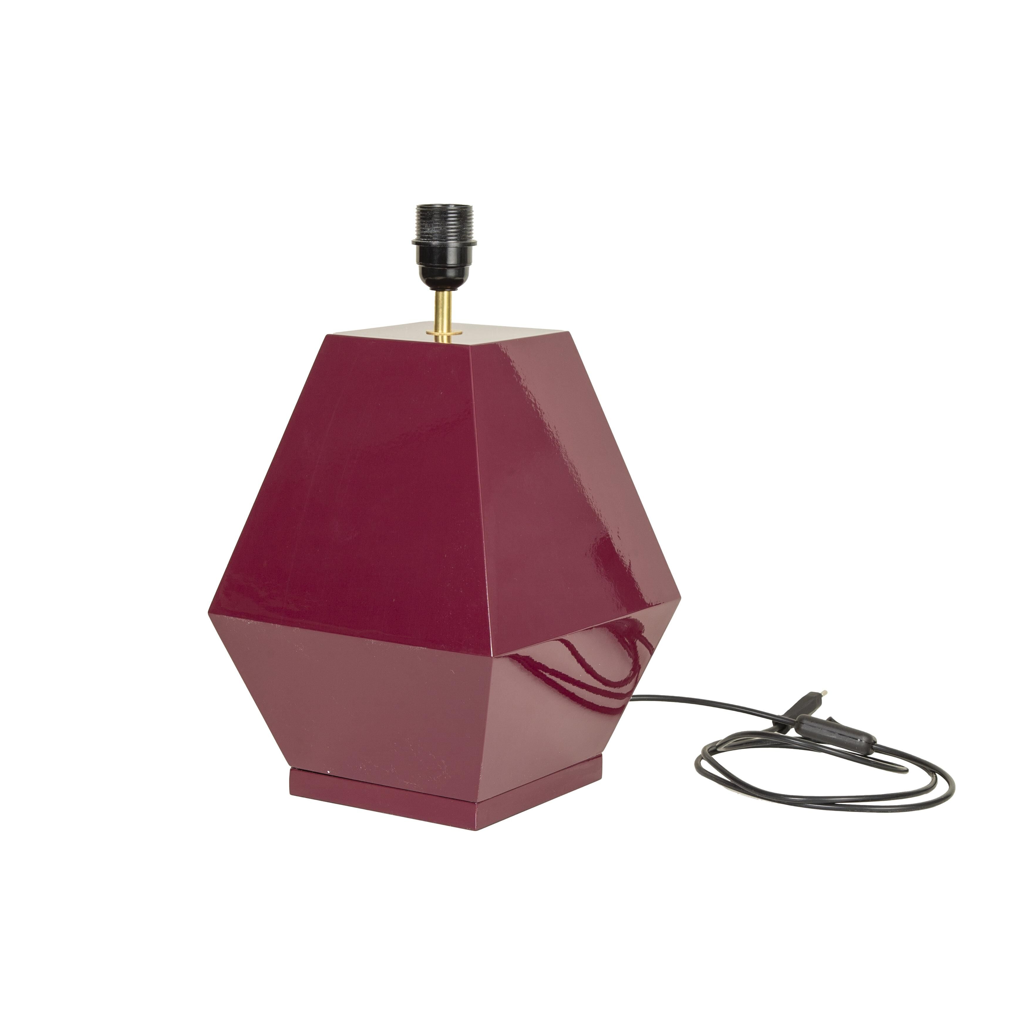 Hexagon Base til Bordlampe Beetroot