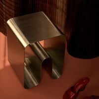 CURVA SOLID Hocker Silber