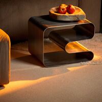 CURVA SOLID Hocker Silber
