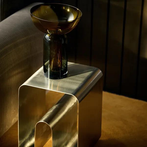 CURVA SOLID Hocker Silber