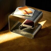 CURVA SOLID Hocker Silber
