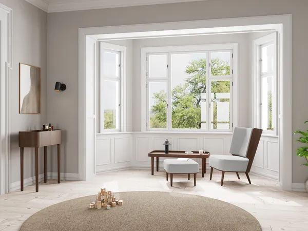 Serena Puff Mørk Eik/Silver Grey