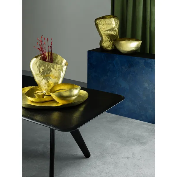 Bash Vessel Bowl Wide Gold