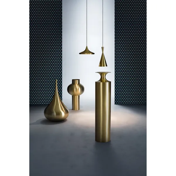 Beat Vessel Tall Brass