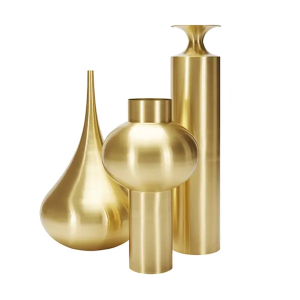 Beat Vessel Tall Brass