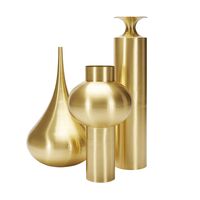 Beat Vessel Tall Brass