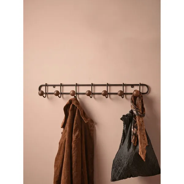 Bill Slim Garderobe Schwarz/Walnuss