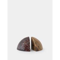 Boulder Buchstützen, 2er-Set Braun/Rot